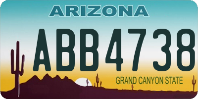 AZ license plate ABB4738