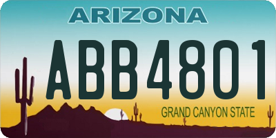 AZ license plate ABB4801