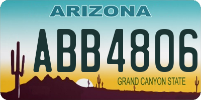 AZ license plate ABB4806