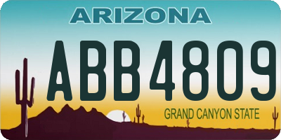 AZ license plate ABB4809