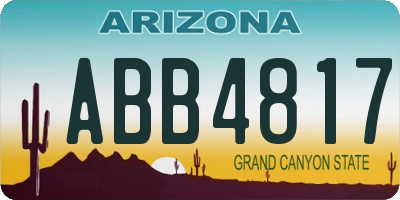 AZ license plate ABB4817