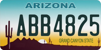AZ license plate ABB4825