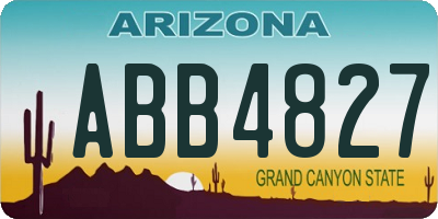 AZ license plate ABB4827