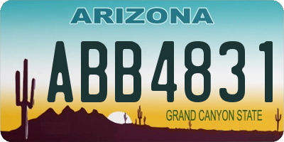 AZ license plate ABB4831