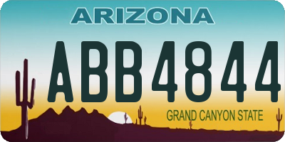 AZ license plate ABB4844