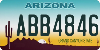 AZ license plate ABB4846