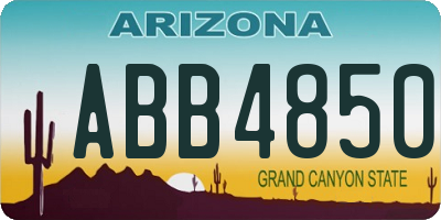 AZ license plate ABB4850