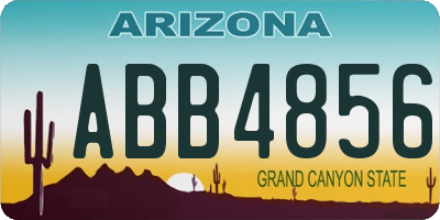 AZ license plate ABB4856