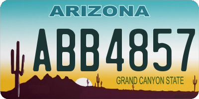 AZ license plate ABB4857