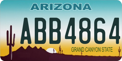 AZ license plate ABB4864