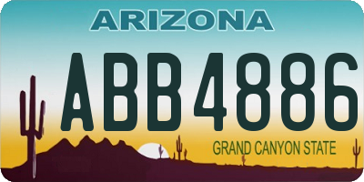 AZ license plate ABB4886