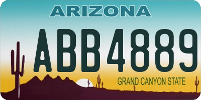 AZ license plate ABB4889