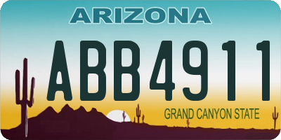 AZ license plate ABB4911