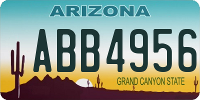 AZ license plate ABB4956