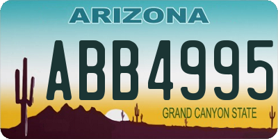 AZ license plate ABB4995