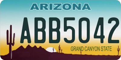 AZ license plate ABB5042