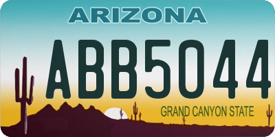 AZ license plate ABB5044
