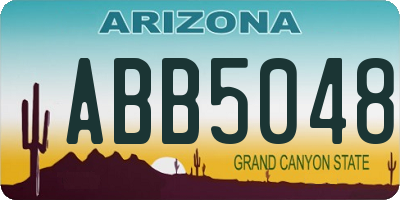 AZ license plate ABB5048