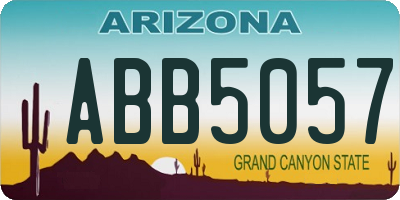AZ license plate ABB5057