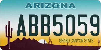 AZ license plate ABB5059