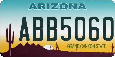 AZ license plate ABB5060