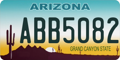 AZ license plate ABB5082