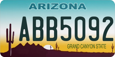 AZ license plate ABB5092