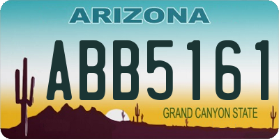 AZ license plate ABB5161