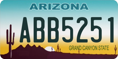 AZ license plate ABB5251