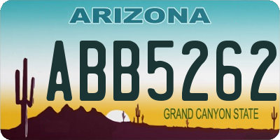 AZ license plate ABB5262