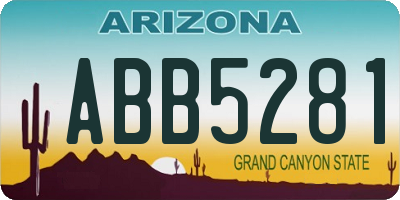 AZ license plate ABB5281