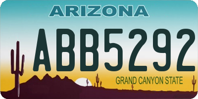 AZ license plate ABB5292