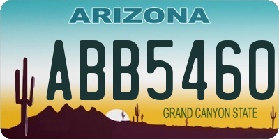 AZ license plate ABB5460