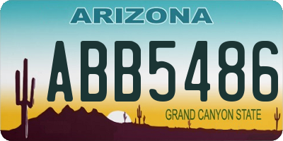 AZ license plate ABB5486