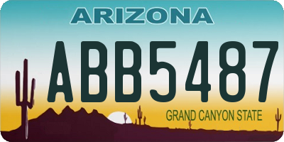 AZ license plate ABB5487