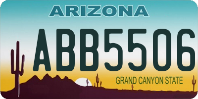 AZ license plate ABB5506