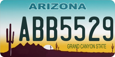 AZ license plate ABB5529