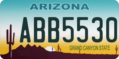 AZ license plate ABB5530