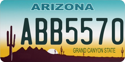 AZ license plate ABB5570