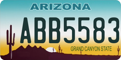 AZ license plate ABB5583