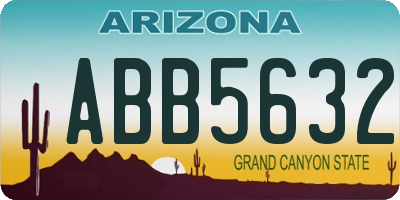 AZ license plate ABB5632