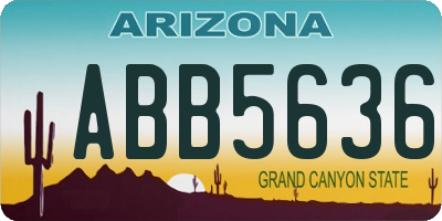 AZ license plate ABB5636