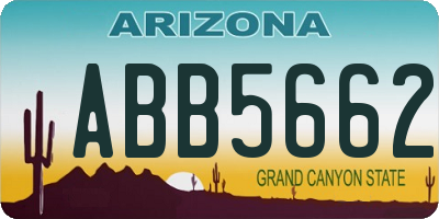 AZ license plate ABB5662