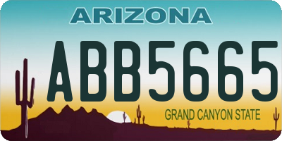 AZ license plate ABB5665