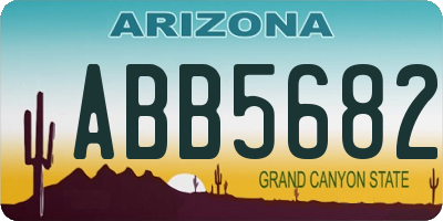 AZ license plate ABB5682
