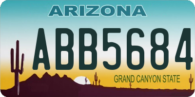 AZ license plate ABB5684