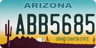 AZ license plate ABB5685