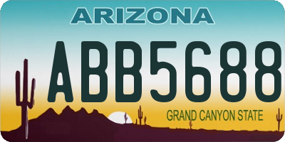 AZ license plate ABB5688