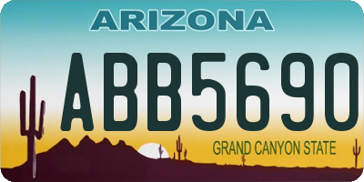 AZ license plate ABB5690
