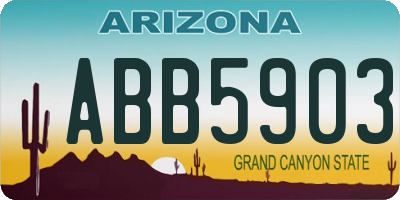 AZ license plate ABB5903